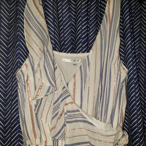 Guess Dress XL Rose Gold Striped - Picture 2 of 6
